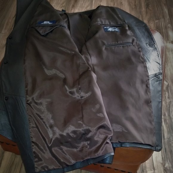 STAFFORD Genuine  Men's Versatile Jacket XL Color Brown 100% Leather - Picture 14 of 16